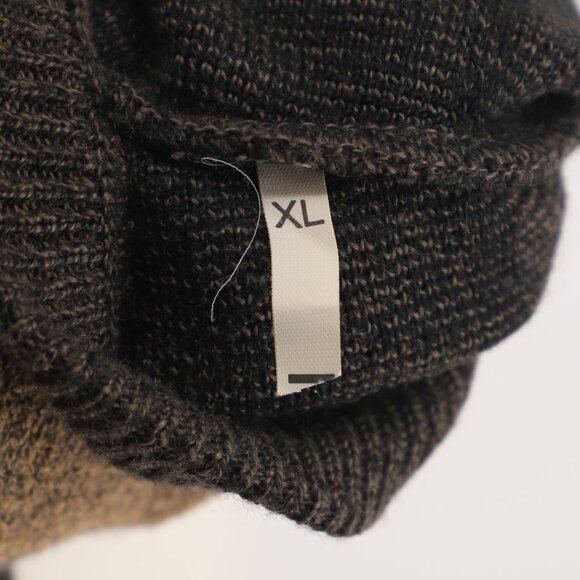 MANZONI Wool Blend Abstract Design Crewneck Sweater Charcoal Brown Size XL - Picture 7 of 8